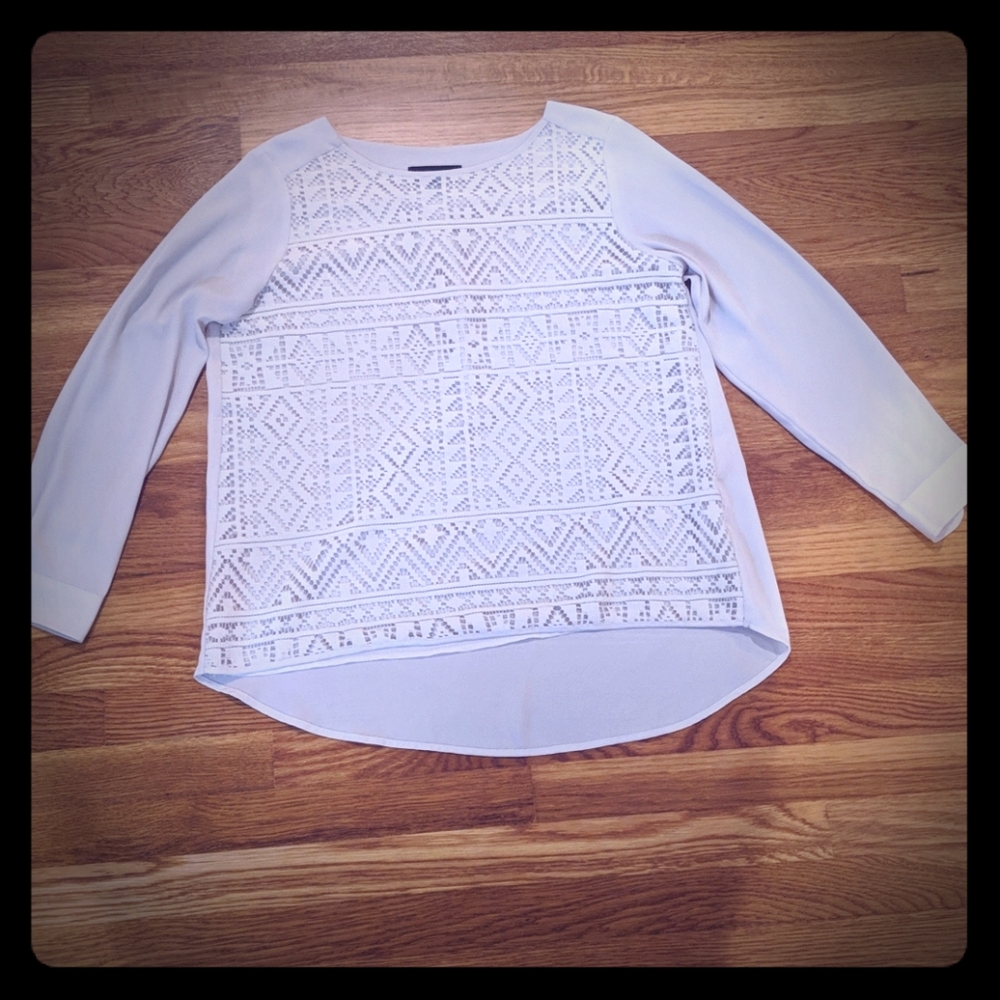 Banana Republic overlay white blouse